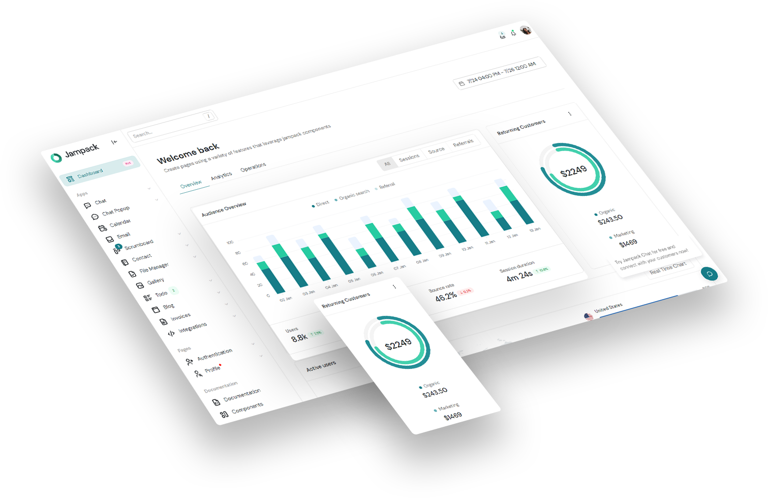Jampack Advanced VueJS Bootstrap SaaS App Template